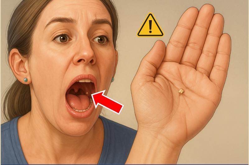 גושים לבנים בגרון? 75% מהאנשים עם ריח פה סובלים מזה (ולא יודעים)