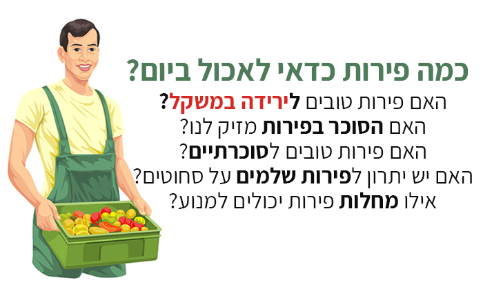 כמה פירות כדאי לאכול ביום?
